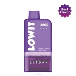 ELFBAR LOWIT 5500 предварително напълнен комплект под | 828D371 Elf Bar България лимонада от черешово грозде + лилава батерия