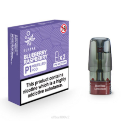 ELFBAR Mate 500 P1 предварително напълнени шушулки (2 опаковки) | 828D157 Елф Бар боровинка малина